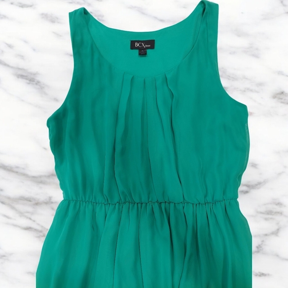 Green Ruffled Smocked Mini Sundress for Wedding Guest - Picture 5 of 5